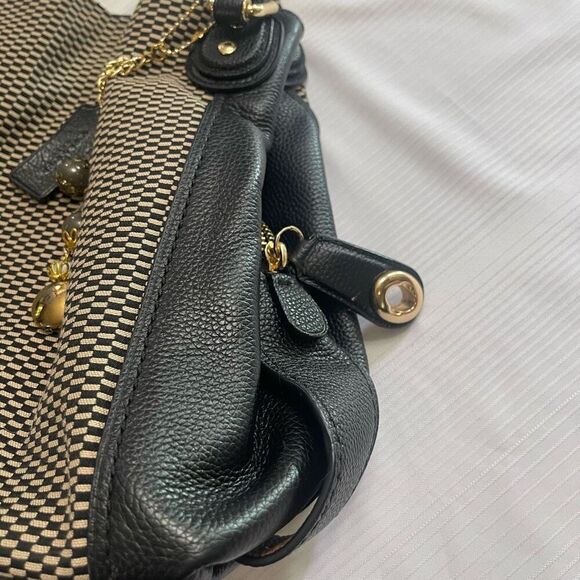 Coach 28895 Edie 31 Legacy Print Black Color Jacquard Leather Shoulder Bag - Picture 2 of 15